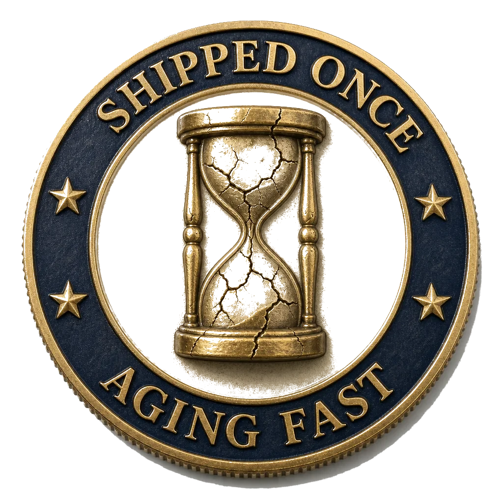 Challenge coin: shipped once, aging fast